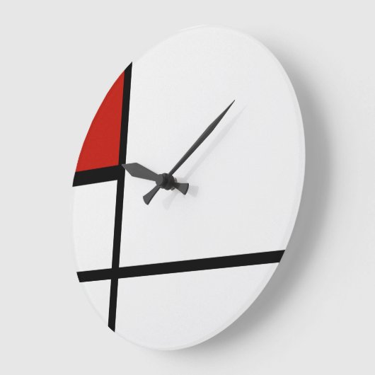 Piet Mondrian - Geometrisch Abstrakt Große Wanduhr (Winkel)