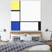 Piet Mondrian - Geometrisch Abstrakt Leinwanddruck (Insitu (Schlafzimmer))