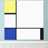 Piet Mondrian - Geometrisch Abstrakt Leinwanddruck (Insitu (Holzboden))