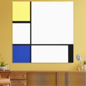 Piet Mondrian - Geometrisch Abstrakt Leinwanddruck (Insitu (Wohnzimmer))
