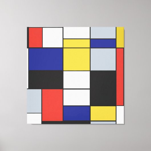 Piet Mondrian - Geometrisch Abstrakt Leinwanddruck (Vorderseite)