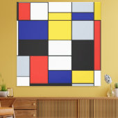 Piet Mondrian - Geometrisch Abstrakt Leinwanddruck (Insitu (Wohnzimmer))