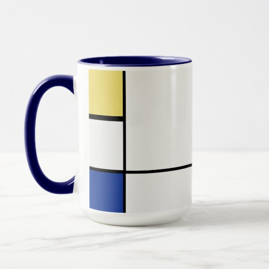 Piet Mondrian - Geometrisch Abstrakt Tasse (Links)