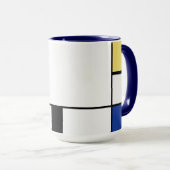 Piet Mondrian - Geometrisch Abstrakt Tasse (VorderseiteRechts)