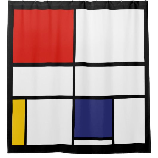 Piet Mondrian, Großkomposition C Duschvorhang (Vorderseite)