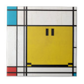 Piet Mondrian Happy Face Flip Fliese (Vorderseite)