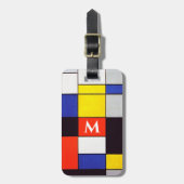 Piet Mondrian Inspiriert Zusammensetzung A Monogra Gepäckanhänger (Vorderseite vertikal)