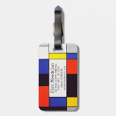 Piet Mondrian Inspiriert Zusammensetzung A Monogra Gepäckanhänger (Rückseite vertikal)