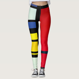 Piet Mondrian Inspirierte Abstrakte Leggings