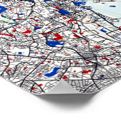 Piet Mondrian-Karte von Tokio Poster (Ecke)