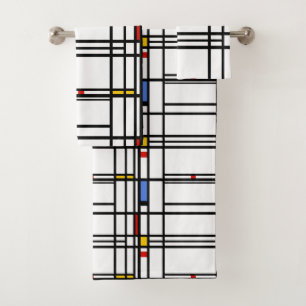 Piet Mondrian, Komposition 10 Badhandtuch Set