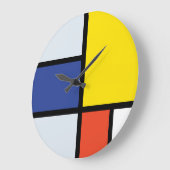 Piet Mondrian Komposition A - Abstrakte Moderne Ku Große Wanduhr (Winkel)