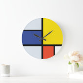 Piet Mondrian Komposition A - Abstrakte Moderne Ku Große Wanduhr (Zuhause)