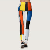Piet Mondrian Komposition A - Abstrakte Moderne Ku Leggings (Rückseite)