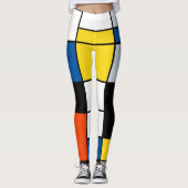Piet Mondrian Komposition A - Abstrakte Moderne Ku Leggings (Vorderseite)