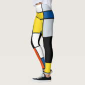 Piet Mondrian Komposition A - Abstrakte Moderne Ku Leggings (Links)