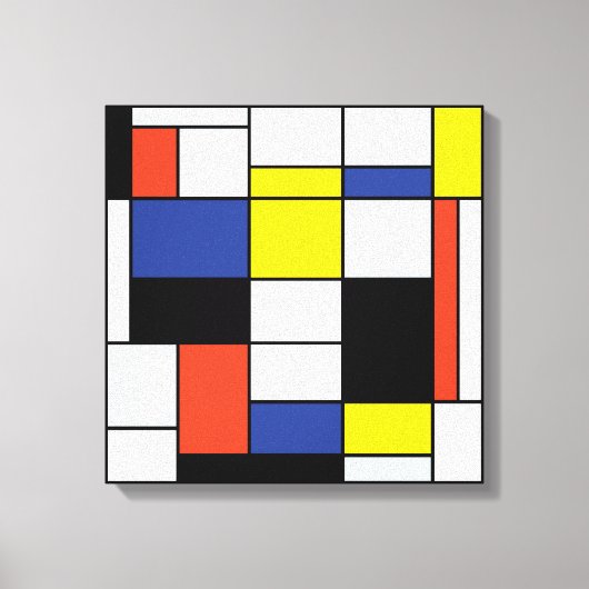 Piet Mondrian Komposition A - Abstrakte Moderne Ku Leinwanddruck (Vorderseite)