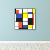 Piet Mondrian Komposition A - Abstrakte Moderne Ku Leinwanddruck (Insitu (Holzboden))