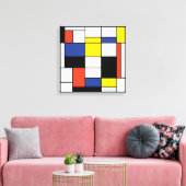 Piet Mondrian Komposition A - Abstrakte Moderne Ku Leinwanddruck (Insitu (Wohnzimmer))
