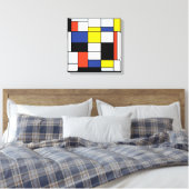 Piet Mondrian Komposition A - Abstrakte Moderne Ku Leinwanddruck (Insitu (Schlafzimmer))