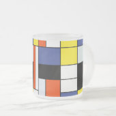 Piet Mondrian Komposition A - Abstrakte Moderne Ku Mattglastasse (VorderseiteRechts)