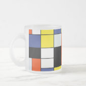 Piet Mondrian Komposition A - Abstrakte Moderne Ku Mattglastasse (Links)