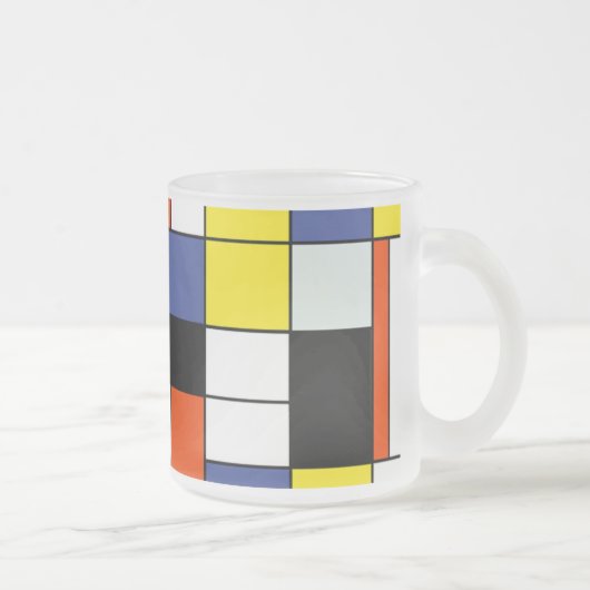 Piet Mondrian Komposition A - Abstrakte Moderne Ku Mattglastasse (Rechts)