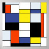 Piet Mondrian Komposition A - Abstrakte Moderne Ku Poster (Vorne)