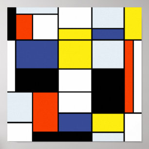 Piet Mondrian Komposition A - Abstrakte Moderne Ku Poster
