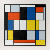 Piet Mondrian Komposition A - Abstrakte Moderne Ku Puzzle (Horizontal)