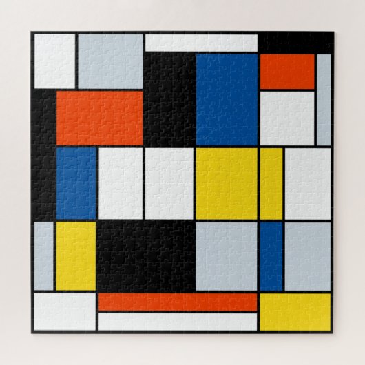 Piet Mondrian Komposition A - Abstrakte Moderne Ku Puzzle (Horizontal)