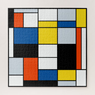Piet Mondrian Komposition A - Abstrakte Moderne Ku Puzzle