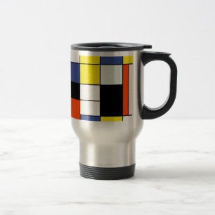Piet Mondrian Komposition A - Abstrakte Moderne Ku Reisebecher