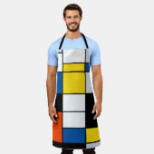 Piet Mondrian Komposition A - Abstrakte Moderne Ku Schürze (Getragen)