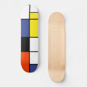 Piet Mondrian Komposition A - Abstrakte Moderne Ku Skateboard (Vorderseite)