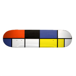 Piet Mondrian Komposition A - Abstrakte Moderne Ku Skateboard