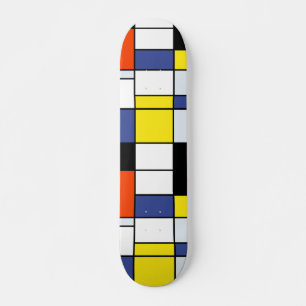 Piet Mondrian Komposition A - Abstrakte Moderne Ku Skateboard