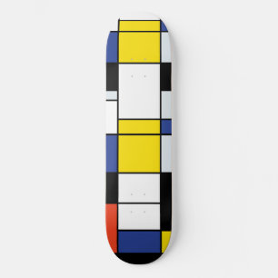 Piet Mondrian Komposition A - Abstrakte Moderne Ku Skateboard