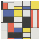 Piet Mondrian Komposition A - Abstrakte Moderne Ku Stoff (Nahaufnahme)