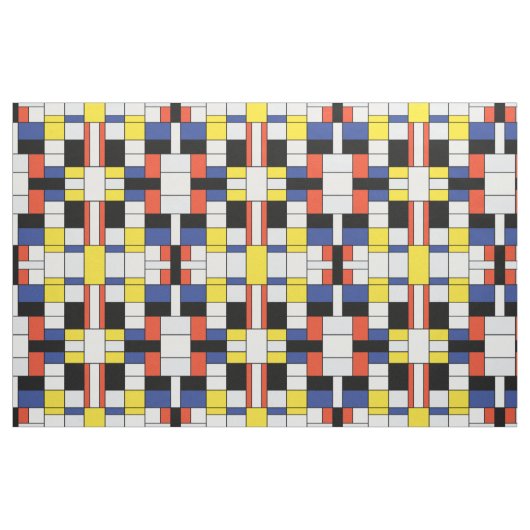 Piet Mondrian Komposition A - Abstrakte Moderne Ku Stoff (Fat Quarter (45,7 x 55,9 cm))