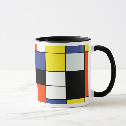 Piet Mondrian Komposition A - Abstrakte Moderne Ku Tasse (Rechts)