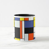 Piet Mondrian Komposition A - Abstrakte Moderne Ku Tasse (Zentrum)