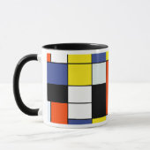 Piet Mondrian Komposition A - Abstrakte Moderne Ku Tasse (Links)
