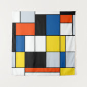 Piet Mondrian Komposition A - Abstrakte Moderne Ku Wandteppich (Vorderseite (Horizontal))