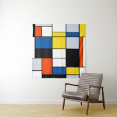 Piet Mondrian Komposition A - Abstrakte Moderne Ku Wandteppich (Beispiel)