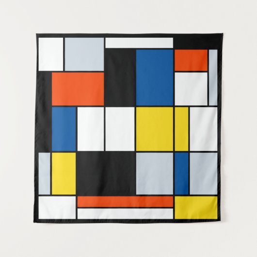 Piet Mondrian Komposition A - Abstrakte Moderne Ku Wandteppich (Vorderseite (Horizontal))