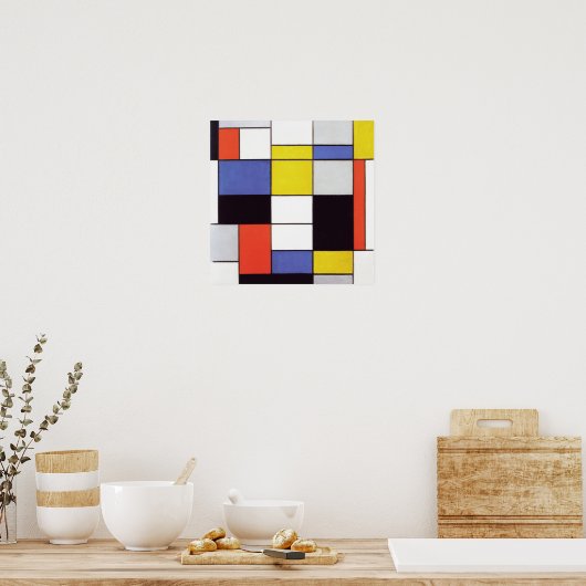 Piet Mondrian Komposition Abstrakt Art Geometric Poster (Küche)