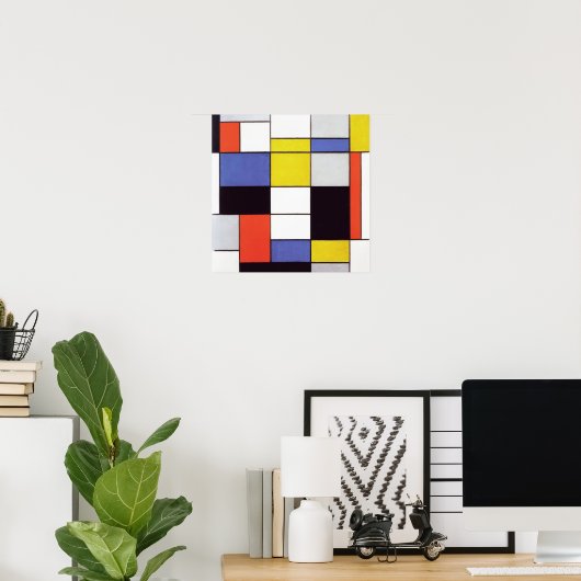 Piet Mondrian Komposition Abstrakt Art Geometric Poster (Heimbüro)