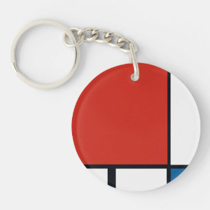 Piet Mondrian - Komposition Geometrisch Abstrakt Schlüsselanhänger