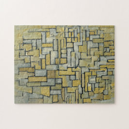 Piet Mondrian Komposition in Braun und Grau Puzzle